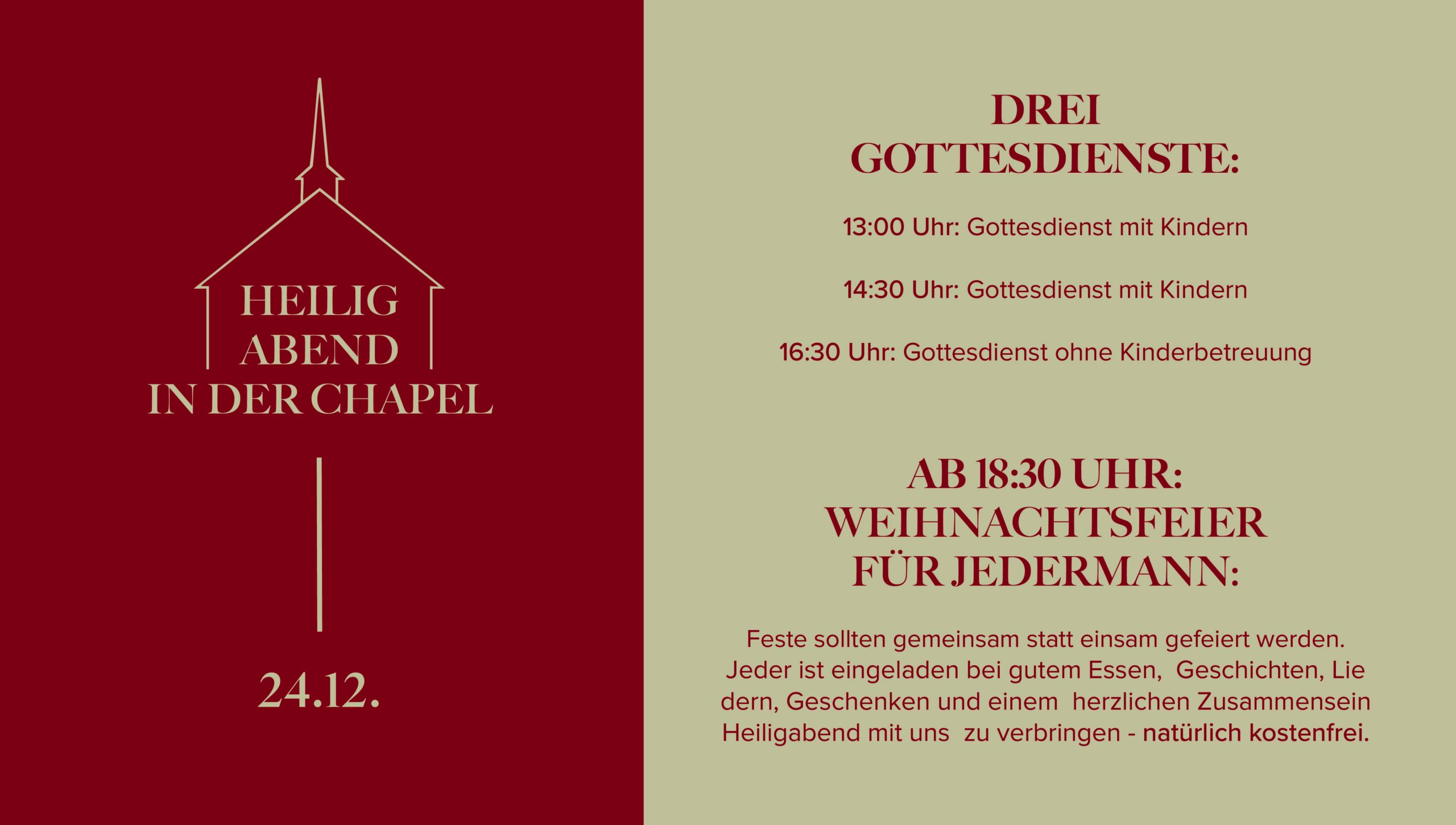 Weihnachten in der Chapel